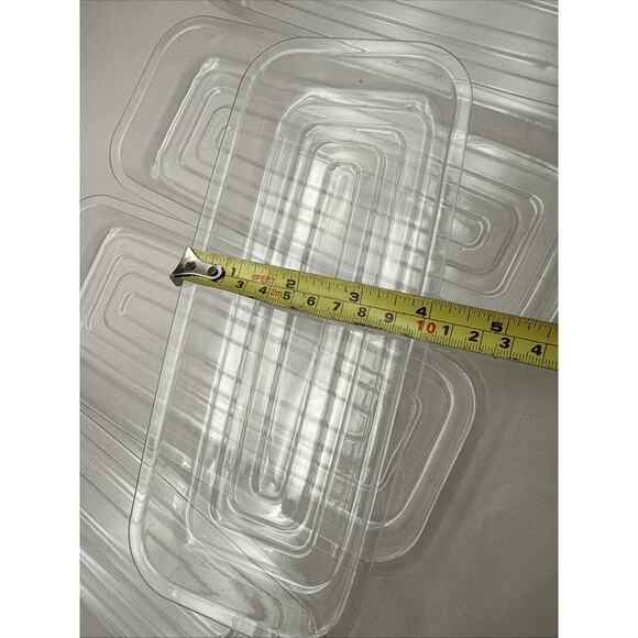 Rectangular 5 Pieces of 9 by 4 Inch Clear Thick Plastic Heavy Duty Sturdy *READ - Picture 6 of 8